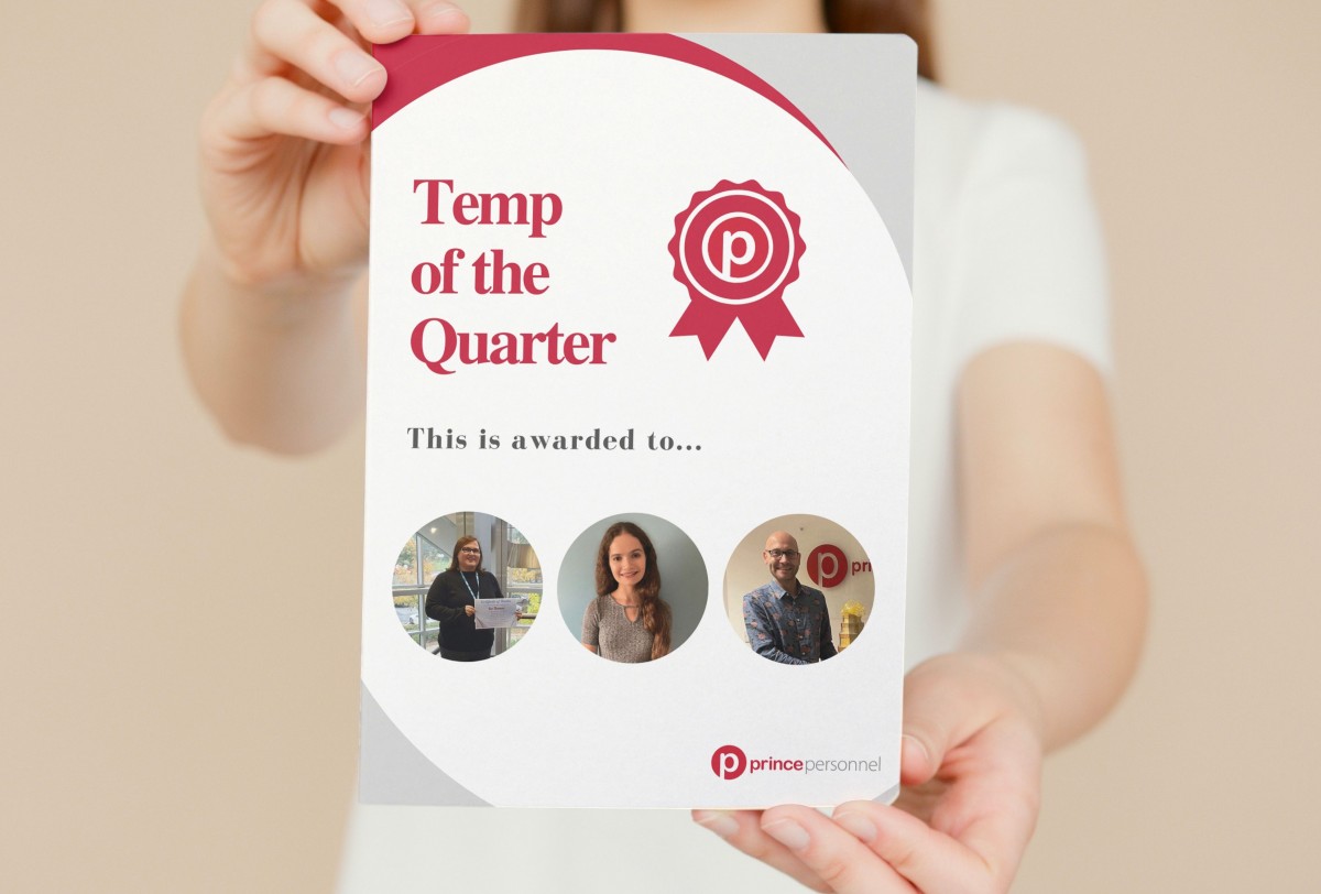 Three stand out candidates awarded ‘Temp of the Quarter’